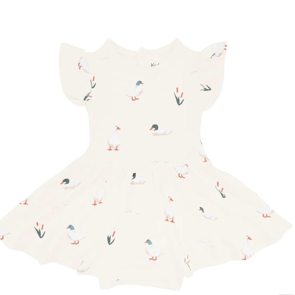 Kyte baby duck twirl dress GUC 6-12 mo.